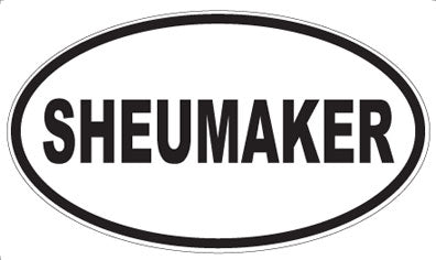SHEUMAKER - Oval Sticker