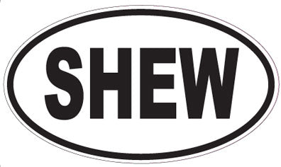 SHEW - Oval Sticker