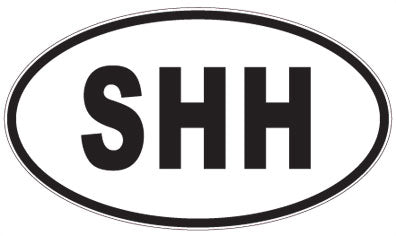 SHH - 3 Letter Initials Oval Sticker