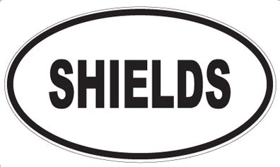 SHIELDS - Oval Sticker