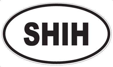 SHIH - Oval Sticker