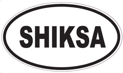 SHIKSA - Oval Sticker