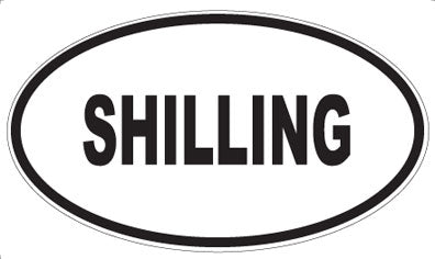 SHILLING - Oval Sticker