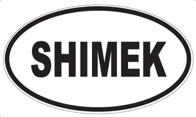SHIMEK - Oval Sticker