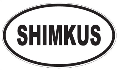 SHIMKUS - Oval Sticker