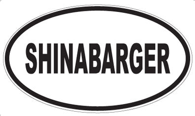 SHINABARGER - Oval Sticker