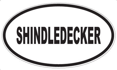 SHINDLEDECKER - Oval Sticker