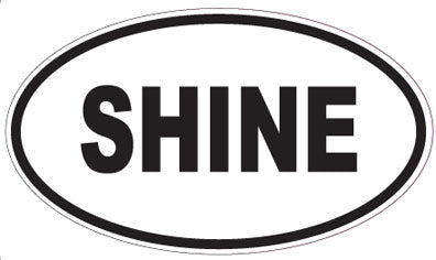 SHINE - Oval Sticker