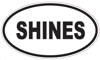 SHINES - Oval Sticker