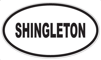 SHINGLETON - Oval Magnet