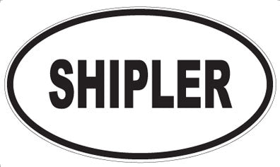 SHIPLER - Oval Sticker