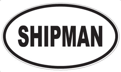 SHIPMAN - Oval Sticker