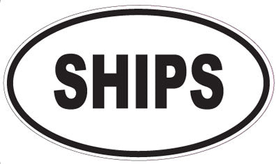 SHIPS - Oval Sticker