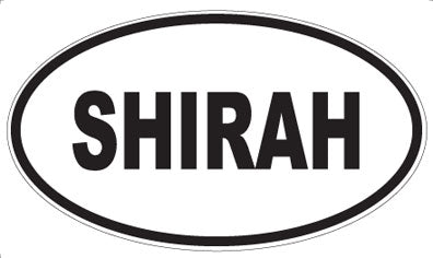 SHIRAH - Oval Sticker