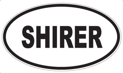 SHIRER - Oval Magnet