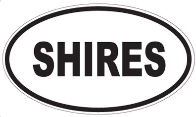 SHIRES - Oval Sticker