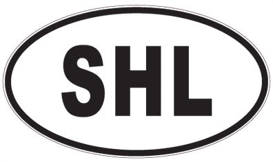 SHL - 3 Letter Initials Oval Sticker