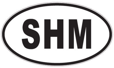 SHM - 3 Letter Initials Oval Sticker