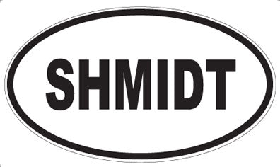 SHMIDT - Oval Sticker