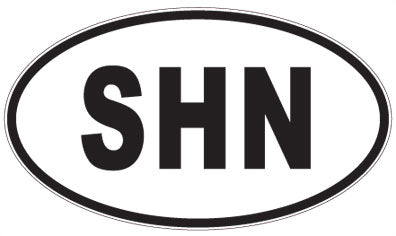 SHN - 3 Letter Initials Oval Sticker