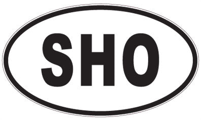 SHO - 3 Letter Initials Oval Sticker