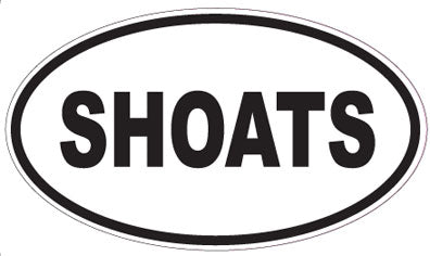 SHOATS - Oval Sticker