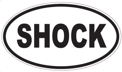 SHOCK - Oval Sticker