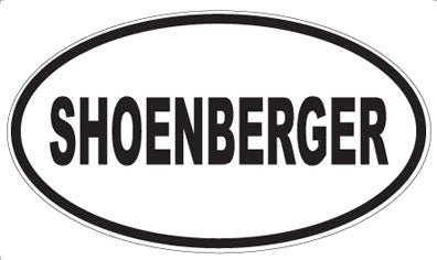 SHOENBERGER - Oval Sticker