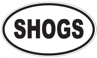 SHOGS - Oval Magnet