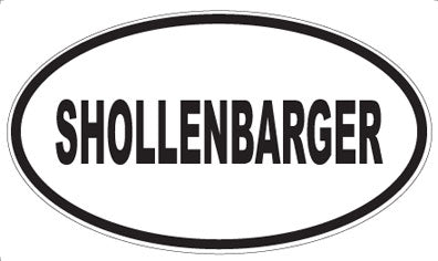 SHOLLENBARGER - Oval Sticker