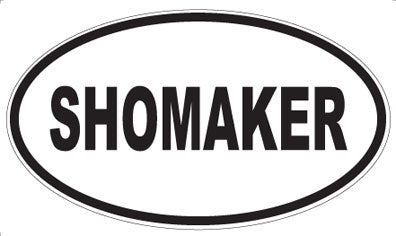 SHOMAKER - Oval Sticker