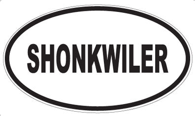 SHONKWILER - Oval Sticker