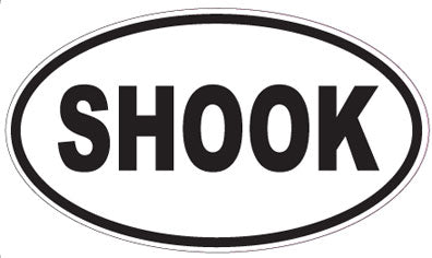 SHOOK - Oval Magnet