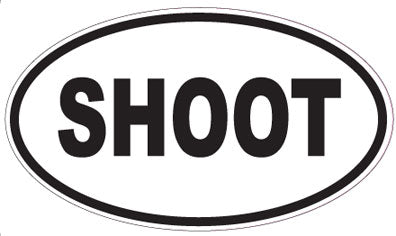 SHOOT - Oval Magnet