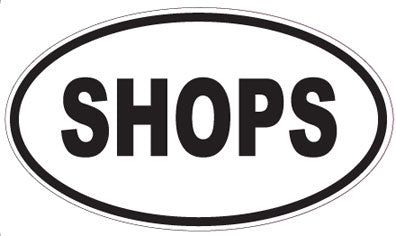 SHOPS - Oval Magnet