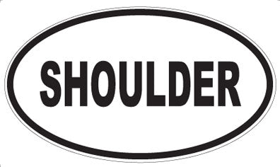 SHOULDER - Oval Sticker