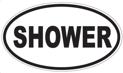 SHOWER - Oval Sticker