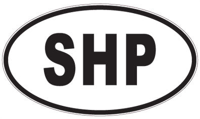 SHP - 3 Letter Initials Oval Sticker