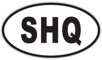 SHQ - 3 Letter Initials Oval Magnet