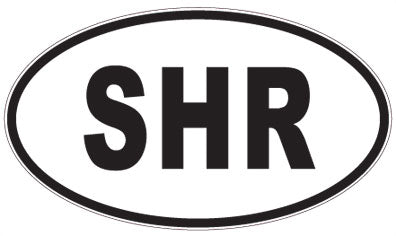 SHR - 3 Letter Initials Oval Sticker