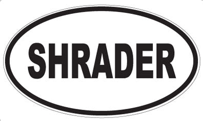 SHRADER - Oval Sticker