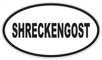 SHRECKENGOST - Oval Sticker