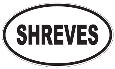SHREVES - Oval Sticker
