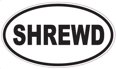 SHREWD - Oval Sticker
