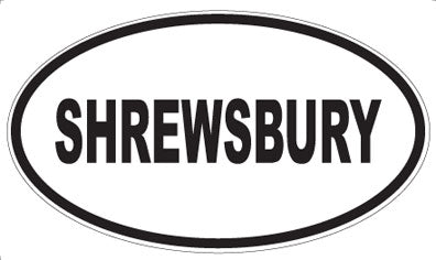 SHREWSBURY - Oval Magnet