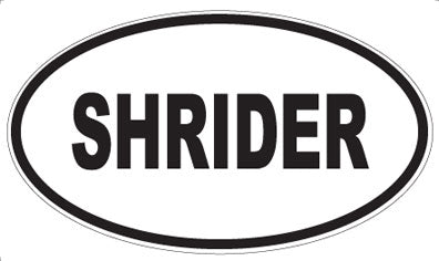 SHRIDER - Oval Sticker