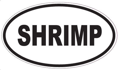 SHRIMP - Oval Sticker