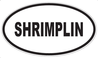 SHRIMPLIN - Oval Sticker