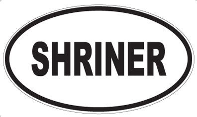 SHRINER - Oval Magnet