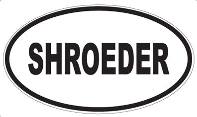 SHROEDER - Oval Sticker